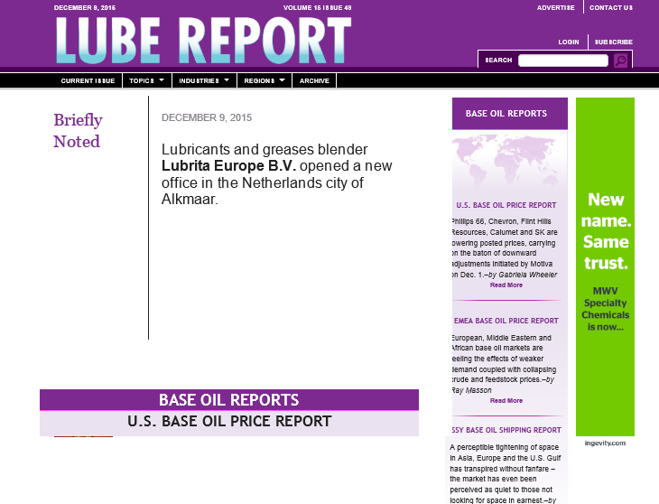 LUBES REPORT Lubrita Europe BV open office in NETHERLANDS.png